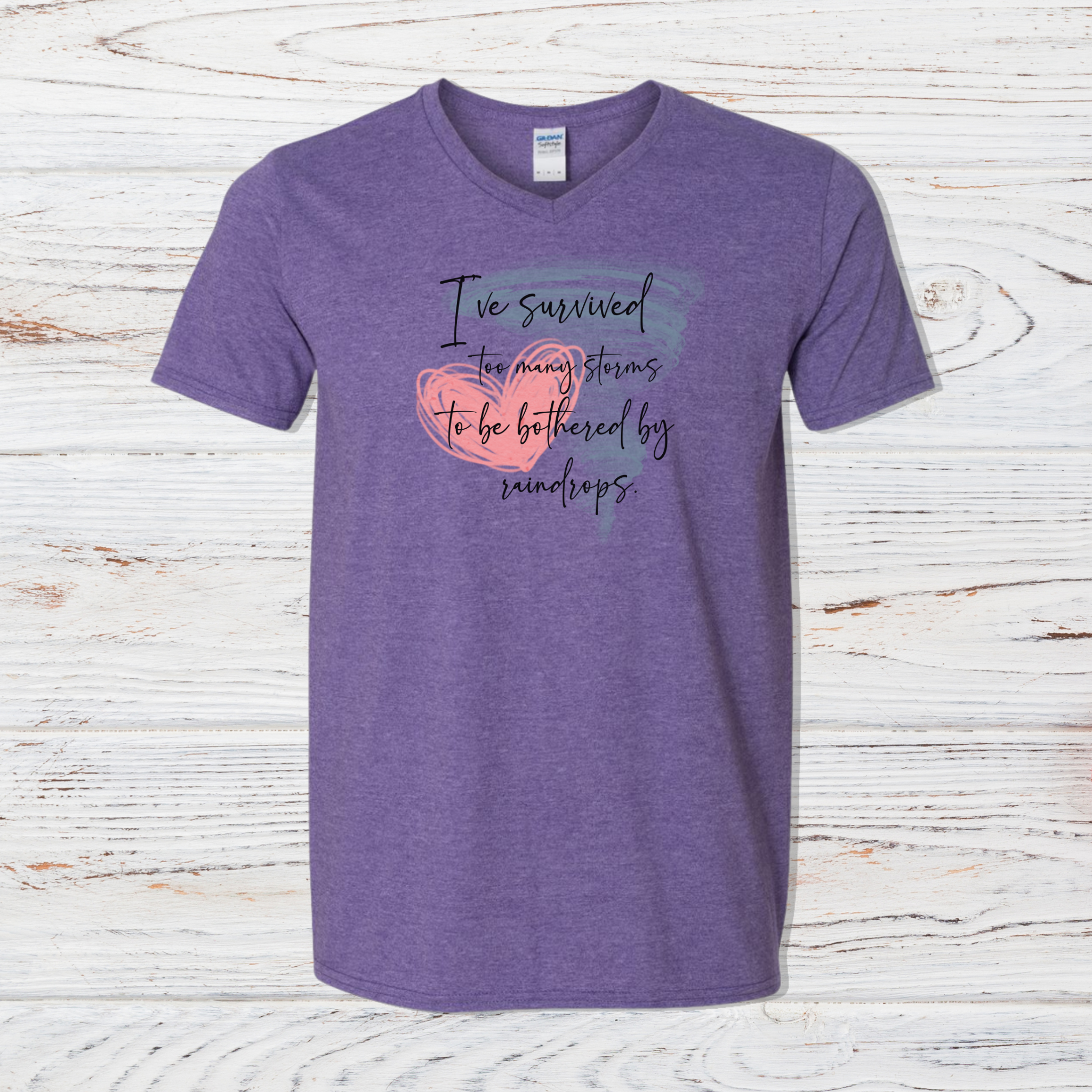 I've Survived Too Many Storms To Be Bothered By Raindrops V-Neck T-Shirt