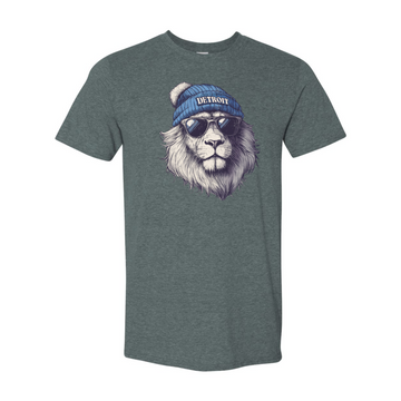 Detroit Lion in Hat & Sunglasses T-Shirt